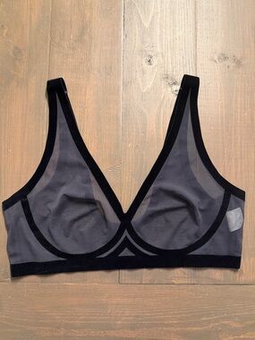 Eby Sheer Bralette Black L EUC
